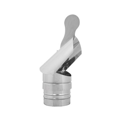 Extracto giratorio de acero inoxidable Ø12 cm – Rodamientos en baño de aceite – Mejora del tiro y protección contra la lluvia