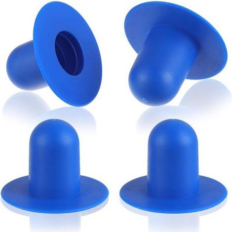 Set mit 4 Poolabdeckungen und Dichtungsstopfen für Intex- und Bestway-Filterpumpen (blau) (1/5)
