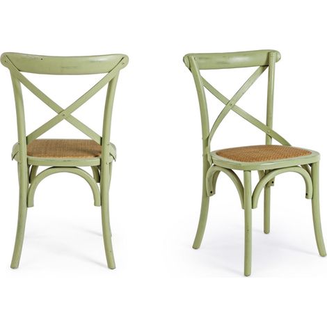Chaises bistrot en rotin (lot de 2) - ESTAMINET (1/5)