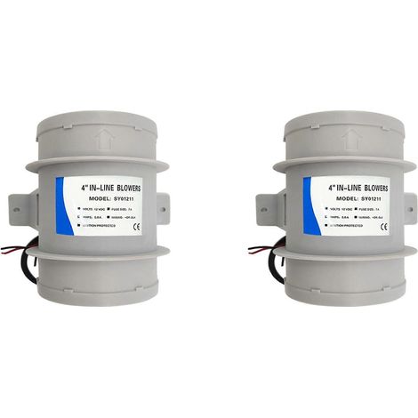 Set mit 2 Inline-Ventilatoren, 10 cm (4 Zoll), für Bootsbilgen, Kabinenbelüftung, 12 V, Zubehör für Wohnmobile und Boote (1/5)