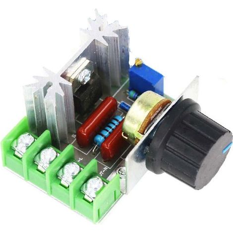 Elektronischer Hochleistungs-Spannungsregler mit Thyristor, 2000 W, Drehzahlregelung, Temperaturregelung (1/4)