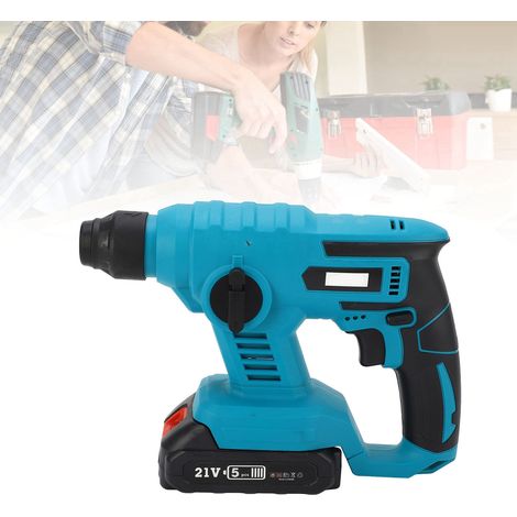 Perceuse-Visseuse Sans Fil 15V Set + Marteau Perforateur Lithium-Ion pour Béton Bois Métal ABS Cuivre 1500mAh [Ensemble Complet] (1/4)