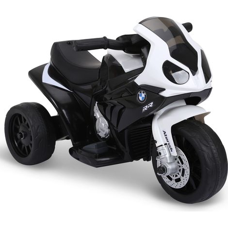 Moto eléctrica infantil 3 ruedas 66 x 37 x 44 cm antivuelco luces y sonidos diseño contemporáneo en polipropileno negro 210000439 (1/5)