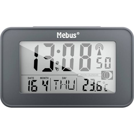 Mebus 51460 Radiocontrollato Sveglia Antracite Tempi di allarme 2 (1/5)