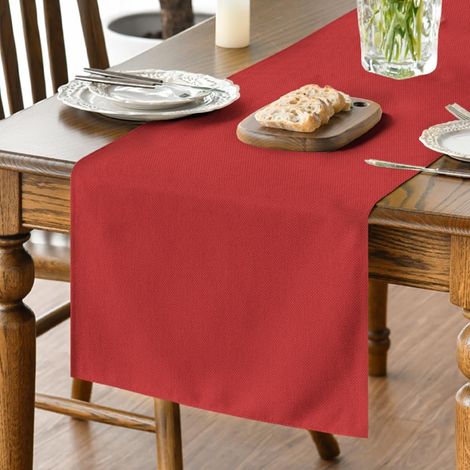 Chemin de Table Polyester Rouge 40×140 cm