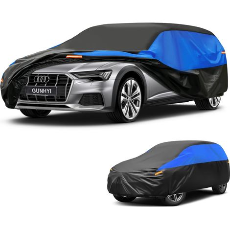 Housse de Voiture Imperméable et Respirante, Bâche pour Audi A6 Avant Allroad, Housse de Voiture Noire et Bleue, Bâche de Garage Complète pour Protéger de la Pluie, du Soleil et.,Convient pour Audi A6 (1/5)