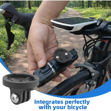 1 pièce compatible avec Gar-min Go-pro, support de vélo, support de lumière de vélo, compatible avec appareil photo ou phare, noir
