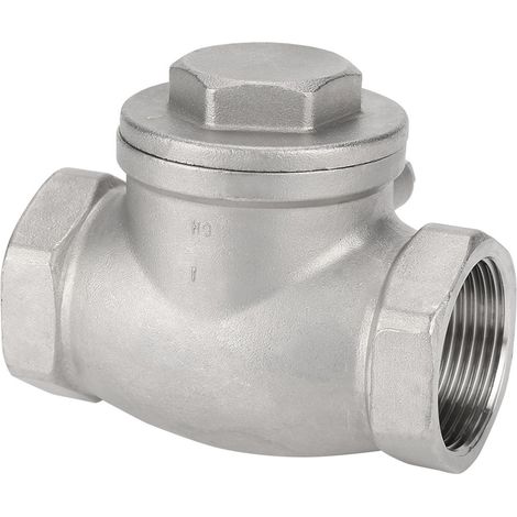 Clapet anti-retour unidirectionnel DN32 en acier inoxydable, filetage femelle, 200 PSI, pour eau, huile et gaz (1/5)