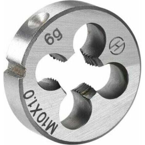 Metric threading die M10 x 1.0 – HSS high-speed steel, machine use, straight, high precision