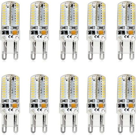 Ampoule LED G9 3W équivalent 25W Blanc Chaud 320LM AC220V - 10x (1/4)