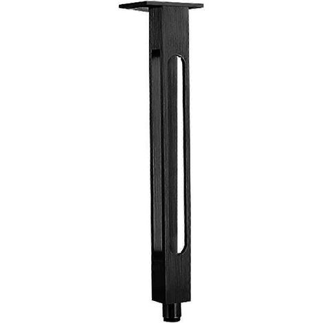 Pieds de meubles télescopiques robustes en alliage d'aluminium, faciles à installer, pieds de support d'armoire remplaçables et réglables, 25 cm x 26-27 cm, noir 25 cm. (1/5)