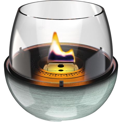 Candela da tavolo ricaricabile Tulip 18 Verde Tenderflame (1/2)