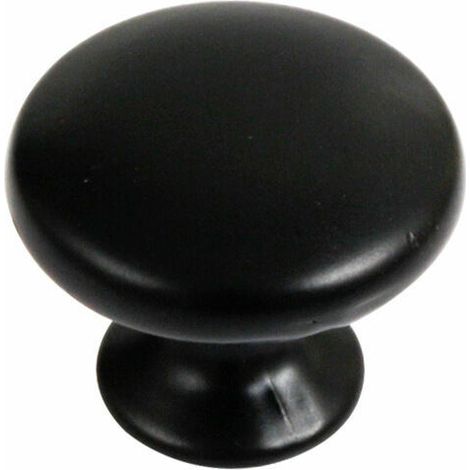 Lot de 10 boutons de porte vintage pour armoires de cuisine (noir mat, petit) (1/5)