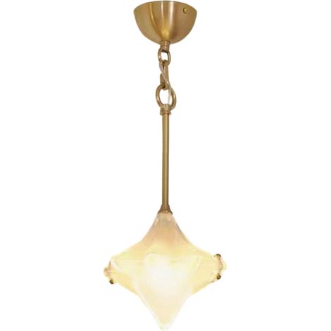 Suspension vintage en verre LOLLANDA, suspension en forme d'étoile de style français, pour salon (éclairage tricolore à spectre complet) (1/5)