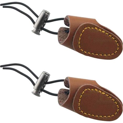 Lot de 2 protège-doigts, cuir synthétique souple, protection pouce et index, pour tir à l'arc traditionnel extérieur (1/5)