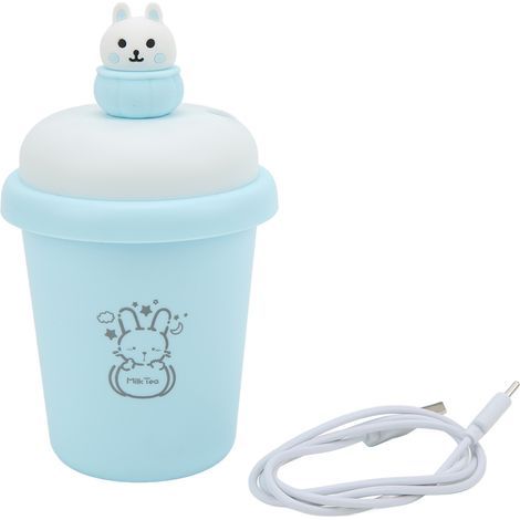 Tragbarer, geräuscharmer 300-ml-Luftbefeuchter mit farbigem Licht fürs Büro, kabellos, optimale Befeuchtungswirkung. (1/5)