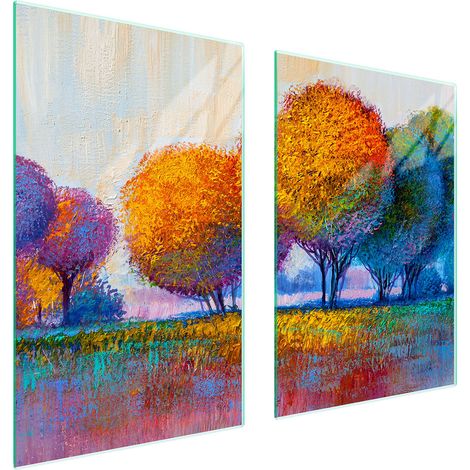 GLASSCHUTZPLATTE FÜR KÜCHE 65x52 TREE