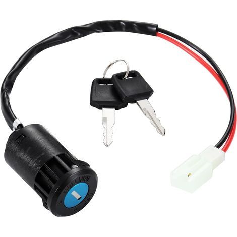 1 Pièce Interrupteur à clé d'allumage Moto 2 Fils pour Taotao Sunl ATV Quad Dirt Pocket Bike Scooter électrique (1/5)