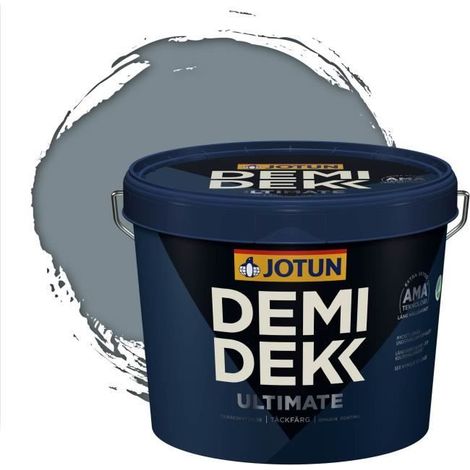 JOTUN - Peinture Bois, Lasure Opaque pour Extérieur et Intérieur Satinée - DEMI DEKK ULTIMATE - RAL 7000 - Gris Petit-Gris - 3L (1/2)