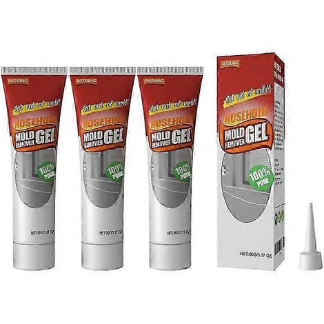 Gel nettoyant anti-moisissures (1 à 3 unités) pour carrelage et sols, action rapide, 90 g (1/4)