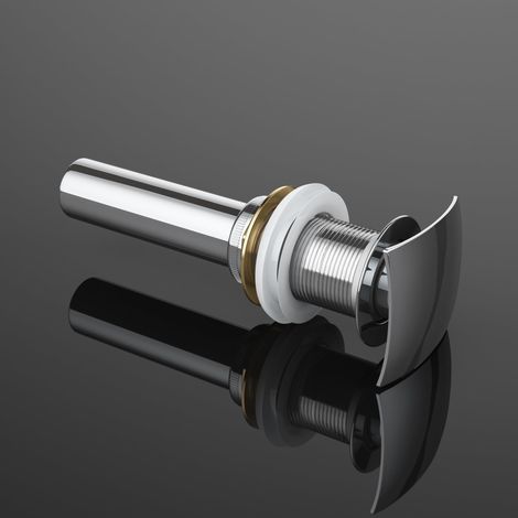 doporro Piletta di Scarico, Set di Pilette per Lavabo Valvola Push Up Senza Funzione Troppopieno PU06 (1/5)