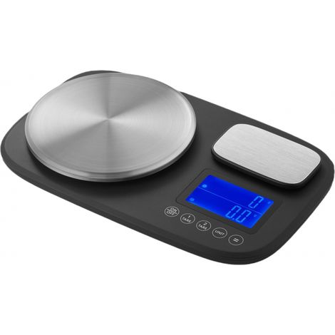 Balance de cuisine double plateforme améliorée, précision 0,01 g et 15 kg/33 lb, fonction d'accumulation, affichage en grammes et en onces, compatible avec les balances numériques.-AquaForge (1/5)