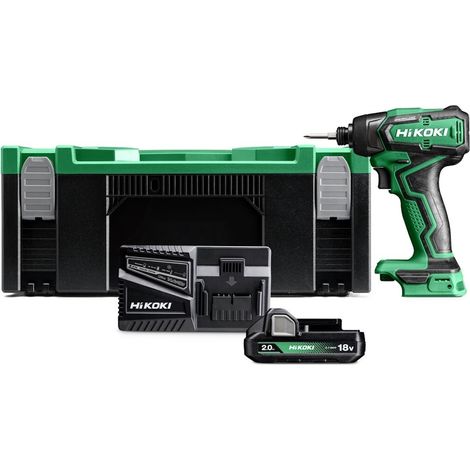 Schlagschrauber – 140 Nm, 18 V, 2 Ah – (BSL1820M) Bürstenlos – Kompakt – HitCase II HIKOKI