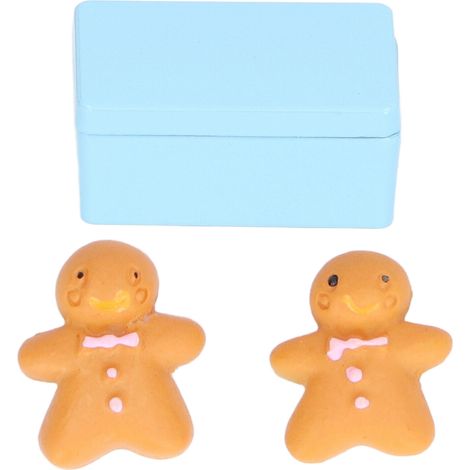 Lot de biscuits miniatures réalistes 1:12 pour maison de poupée, boîte de biscuits simulée bleue (1/5)