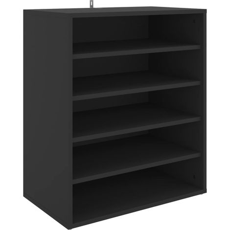 Scarpiera mobile contenitore per scarpe mobile per ingresso/corridoio/soggiorno 60 x 35 x 70 cm legno ingegnerizzato nero 020022001