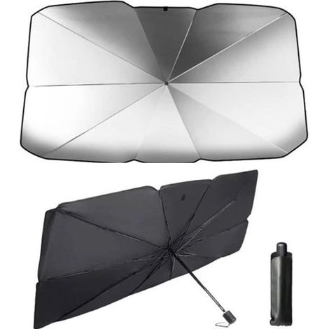 Parasol plegable para coche - 130 cm - Protección UV - 135 cm x 70 cm (1/5)