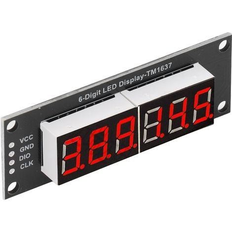 6-stellige LED-Segmentanzeige mit TM1637-Treiber, digitales optoelektronisches Modul, rot, 0,36 Zoll (1/5)