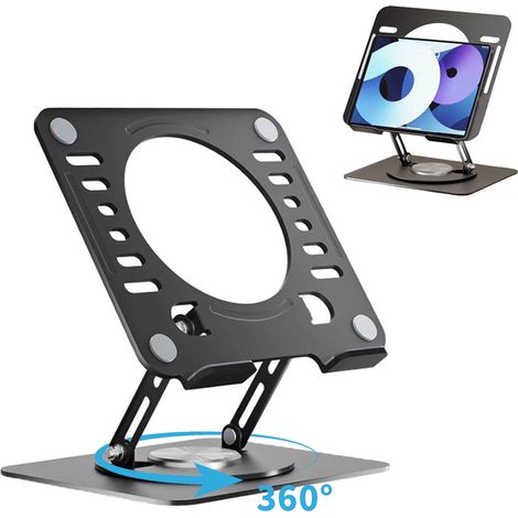 Verstellbarer Laptopständer, faltbar und tragbar, um 360° drehbar, geeignet für Laptops von 10 bis 17 Zoll.