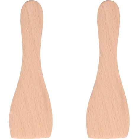 Ersatzteil - Lot de 2 pelles en bois pour Poêlon, spatules raclette - - TEFAL, MOULINEX (1/2)