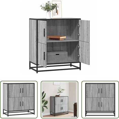 vidaXL Buffet industriel - Buffet sonoma gris 68x35x76 cm bois d'ingénierie (1/5)