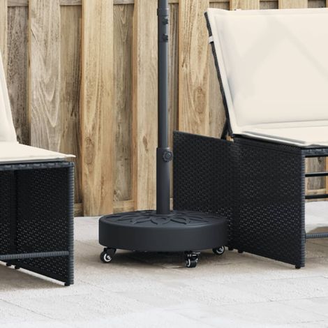 vidaXL Base per Ombrellone con Ruote per Pali Ø38/48 mm 27 kg Rotonda