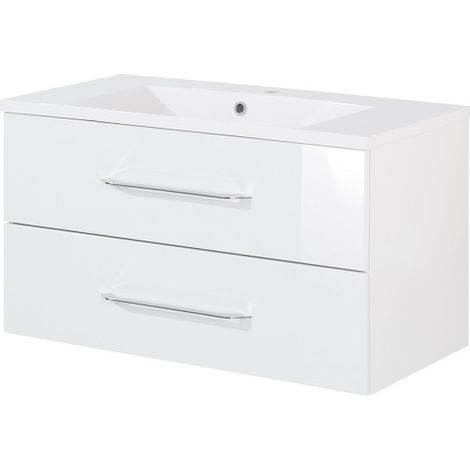 FACKELMANN B.clever Waschtischset 90cm Korpusfarbe: Weiß Matt
