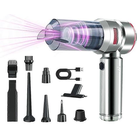 Aspirateur portable sans fil, puissant aspirateur à main de 16 000 Pa avec mini-aspirateur sans balais pour voiture et maison. (1/5)