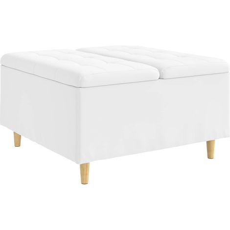 Otomano de almacenamiento 80 x 80 x 45 cm Cuero sintético vidaXL
