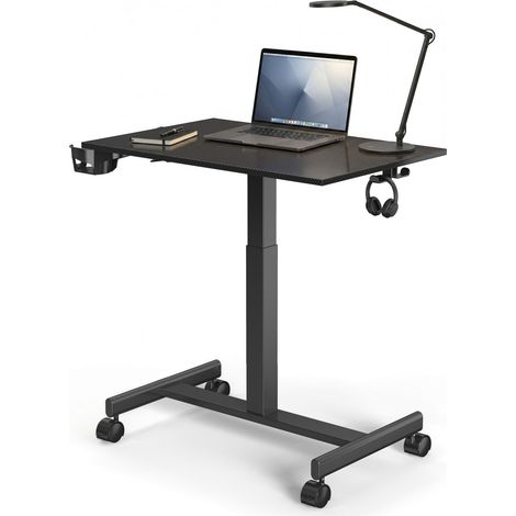 Sitz-/Stehtisch Stand K 72,5-111 cm inkl. Getränkehalter schwarz hjh OFFICE (1/5)