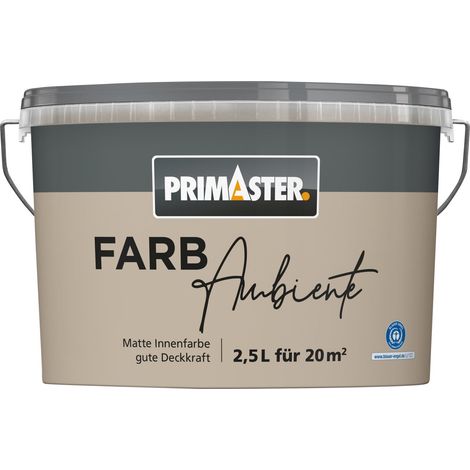 Primaster Farbambiente Wandfarbe matt trüffel 2,5 L Wandfarbe (1/2)