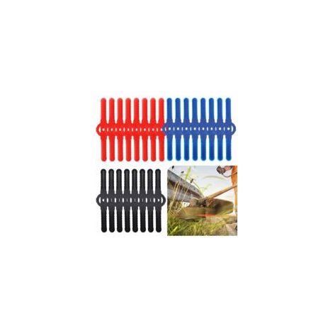 Lot de 24 couteaux de débroussailleuse - Coupe-bordure en plastique - Outil de jardin - Lame de rechange pour coupe-bordure sans fil (1/5)