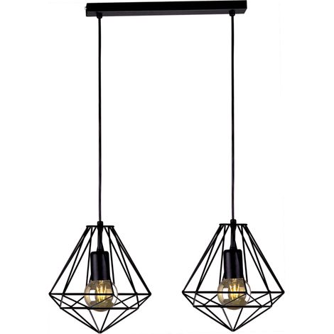 Suspension filaire loft noire 2xE27 Kaja Marko K-4002 (1/3)