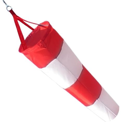 Indicateur De Direction Du Vent - 80 Cm - Diamètre Entrée 25 Cm - Diamètre Sortie 12 Cm - Rouge Et Blanc - Extérieur Jardin Terrasse Camping - 1 Pièce (1/5)