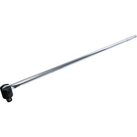 1 - Clé à cliquet - Poignée articulée - Acier chrome-vanadium - Tête pivotante 180° - Pour serrage haute précision - Chromé - 20x100 cm (1/5)
