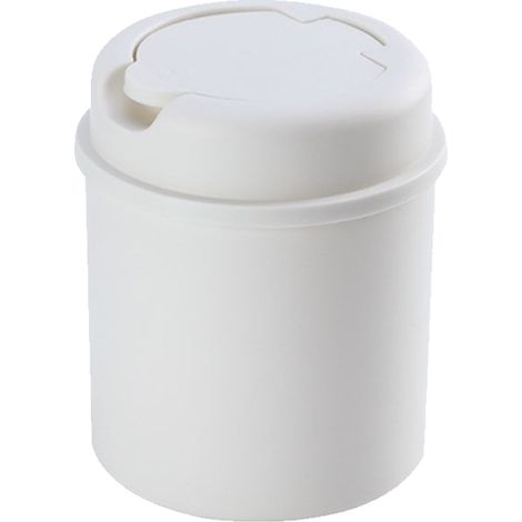 Poubelle De Bureau - Mini Poubelle En Plastique Avec Couvercle À Vis - Pour Bureau Miniature Cuisine Salle De Bain Voiture - 1 Pièce (1/5)