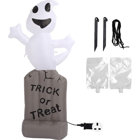 Inflatable Ghosts Tombstones Decoration 5Ft LED IP44 Waterproof With Blower Blow Up Ghosts Tombstones For Indoor Outdoor Yard Garden UK Plug 220‑240V (1/5)
