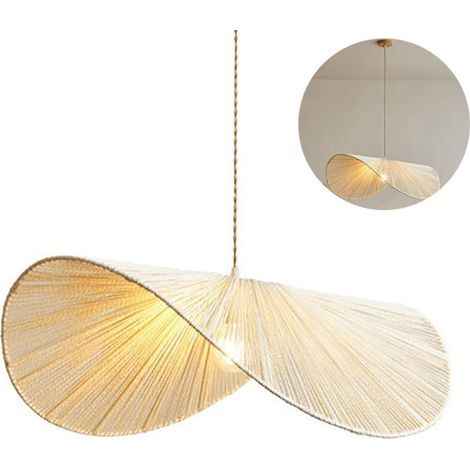 Retro-Kronleuchter aus Rattan, warmes Licht 3000K, φ40cm, moderne Deckenleuchte, dekorativ, Pendelleuchte für den Innenbereich, geeignet für Wohn- und Schlafzimmer. (1/5)