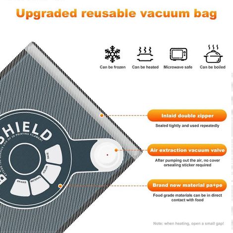 Lot de 30 sachets de rangement sous vide pour filaments d'impression 3D, adaptés aux filaments PLA, ABS, PETG et autres, avec de bonnes propriétés d'étanchéité. (1/2)