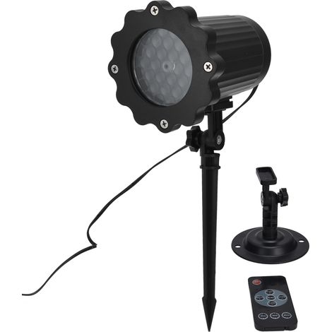 Projecteur lumineux flocon de neige Noël étanche IP65 décoratif extérieur pour fête Halloween Xmas cadeau 100-240V (1/5)