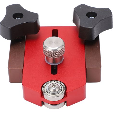 Guide de coupe pour scie circulaire sur table, butée réglable en alliage d'aluminium, rouge et noir, portable, pour travail du bois (1/5)